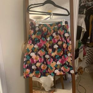 J crew midi floral skirt
